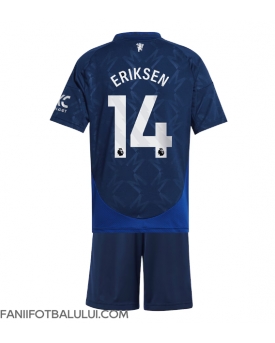 Manchester United Christian Eriksen #14 Echipament de Fotbal Replică 2024-25 Copii Deplasare (+ Șorturi)